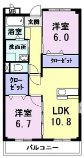 レジダンス・フルール【2階】の間取り