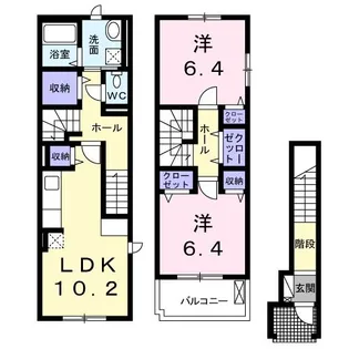 ヴェラルーナ天神【2階】の間取り