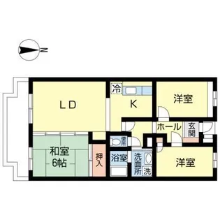 シャルム箕面【1階】の間取り