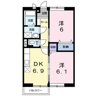 メゾンエレガントIII【1階】の間取り