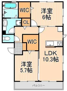 カーサ青井【3階】の間取り
