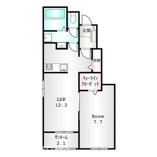 群馬県藤岡市下戸塚【アパート】の間取り