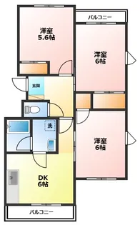 神奈川県小田原市蓮正寺【マンション】の間取り