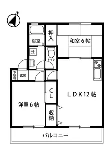 アクシス西菅【2階】の間取り