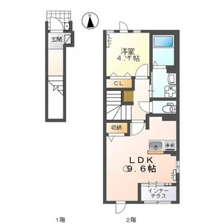 クローバー・サーティ【2階】の間取り