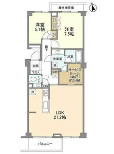 PATH世田谷下馬【2階】の間取り