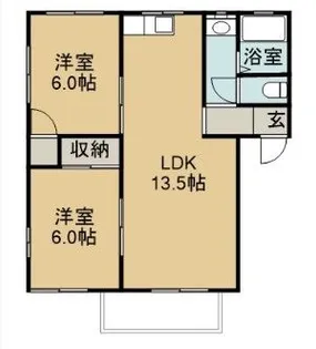 サニーサイドコートB棟【2階】の間取り