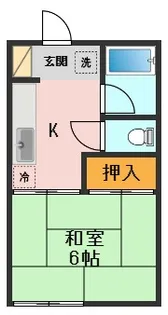 日の出コーポ【2階】の間取り