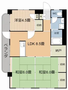 カンフォトとそ【3階】の間取り