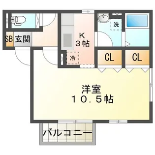 サニーハウス三日市【2階】の間取り