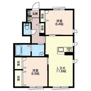 ブリスガーデン【1階】の間取り