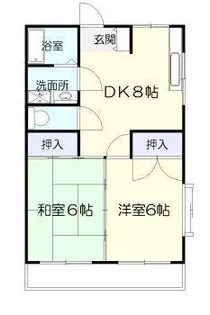 コーポいわきり【2階】の間取り