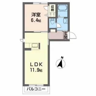 メゾンアース A【1階】の間取り