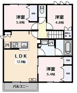 コンフォレストふじみ野【2階】の間取り