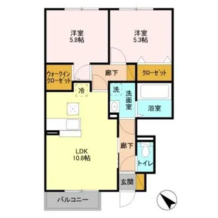 ル・ヴァン【1階】の間取り