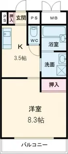 アーバンヒルズ津【1階】の間取り
