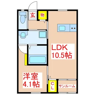contento B棟【2階】の間取り
