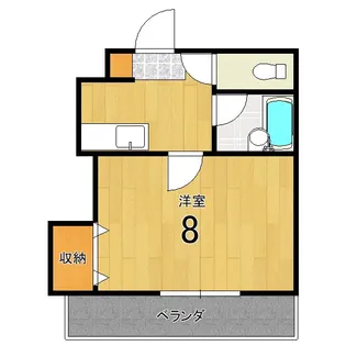 1Kの間取り画像