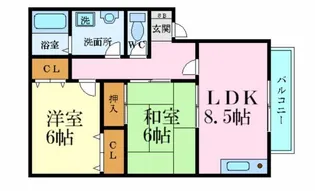 ハイカムールエレガンス【2階】の間取り