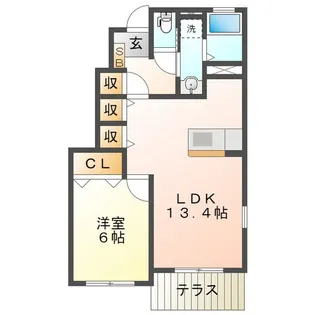 フォーリーフ【1階】の間取り