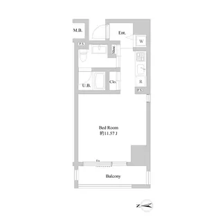 ミリアレジデンス北新宿【6階】の間取り