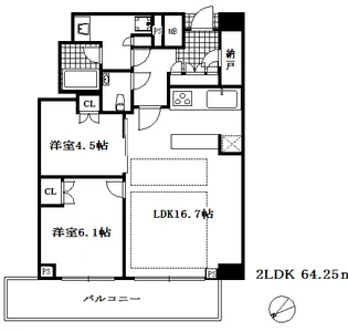 ザ・パークハウス神戸タワー【26階】の間取り
