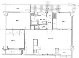 リバーインイースト【1階】の間取り