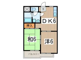 ビュ-フラット・ナカイ【2階】の間取り