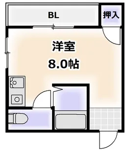 1Rの間取り画像
