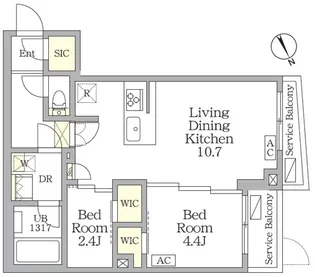 東京都文京区白山1【マンション】の間取り