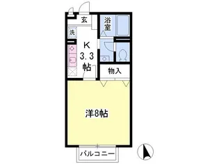 メゾンドール【1階】の間取り