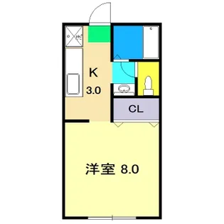 ネオハイツ薊野【1階】の間取り