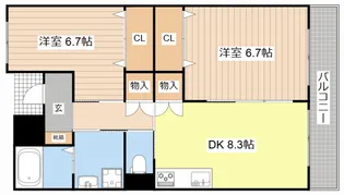 シャイニング壱番館【3階】の間取り