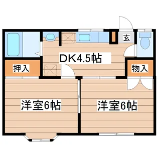 ファミール長町南【2階】の間取り