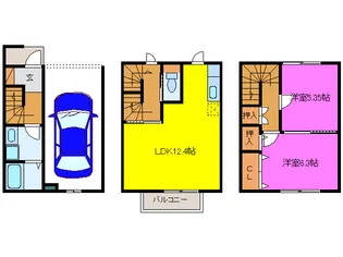 静岡県浜松市中央区上浅田1【一戸建】の間取り