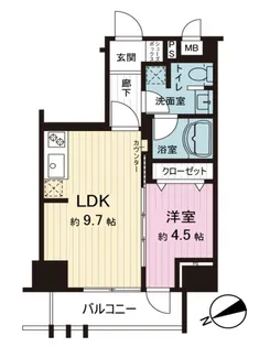 シティインデックス池袋【2階】の間取り