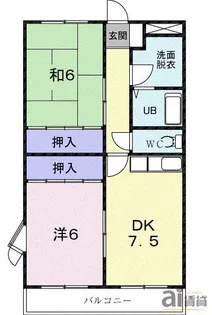 埼玉県坂戸市仲町【アパート】の間取り