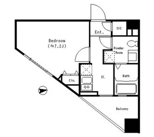 東京都新宿区荒木町【マンション】の間取り