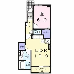 エクラン K【1階】の間取り