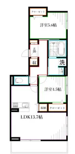 仮称 D-comodo小金井貫井北町【2階】の間取り