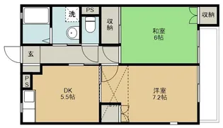 パルメゾン鶴ケ谷東【2階】の間取り