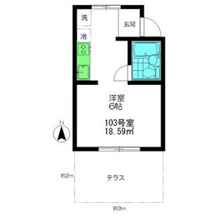 グレン南雪谷【1階】の間取り
