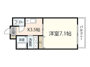 KSM三篠【3階】の間取り
