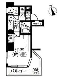 パークウェル麻布十番【8階】の間取り