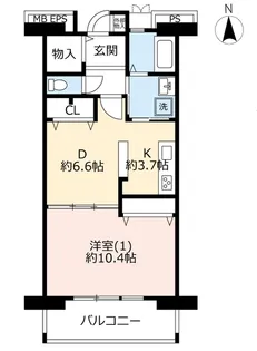 URフレール西新井第二【6階】の間取り