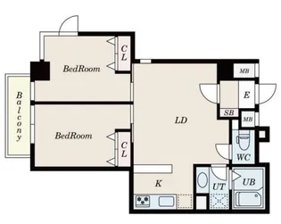 エスパシオ内藤町【1階】の間取り