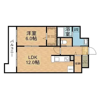 エヴァーグリーン思案橋【7階】の間取り