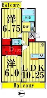 ベルウィル・メゾン【3階】の間取り