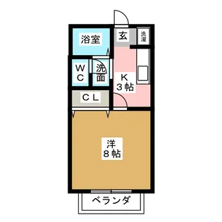 サン・friends能田【2階】の間取り