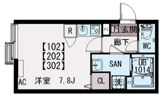 イクシオDita Valley【1階】の間取り